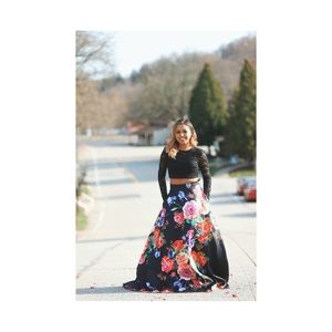 Two piece prom dress